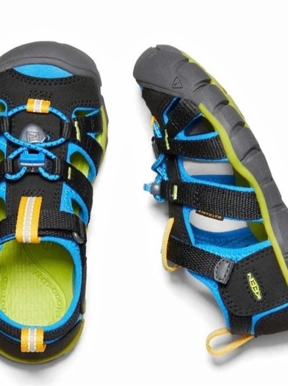 Keen Kids' Seacamp II CNX Sandals in Black & Blue, Boys 12
